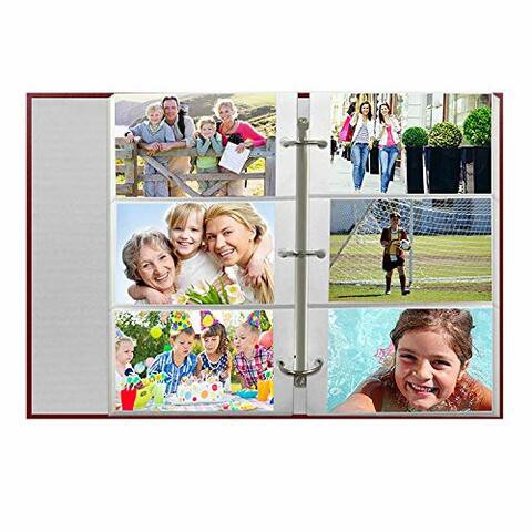 3-ring Pocket Burgundy Album for 504 Photos - 4x6 (2 Pack)