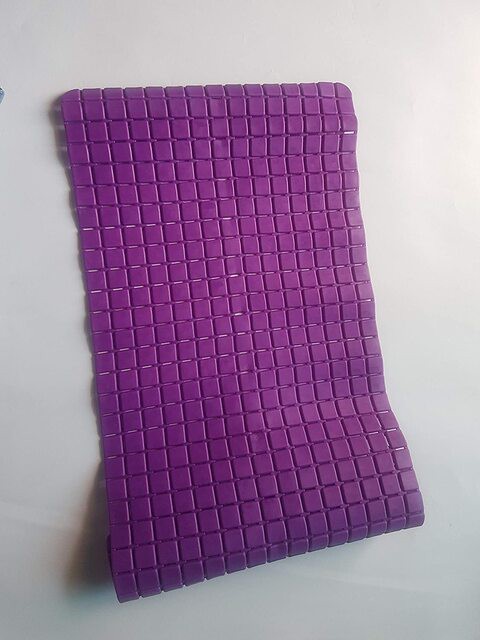 Non Slip Shower Mat Purple 78 x 35 cm