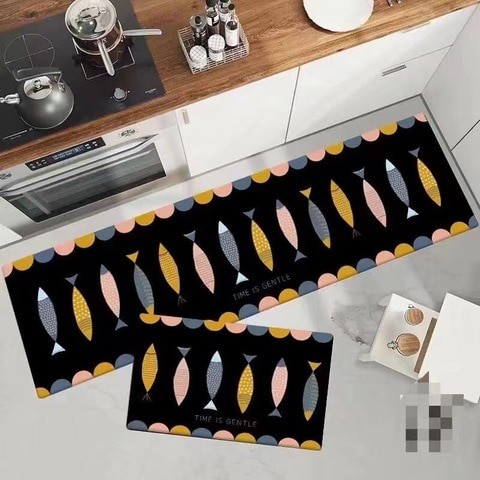 Anti-Slip Floor Mat For Kitchen 2pcs Set With Multicolor Size 50*120CM