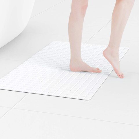 Non Slip Shower Mat White 78 x 35 cm