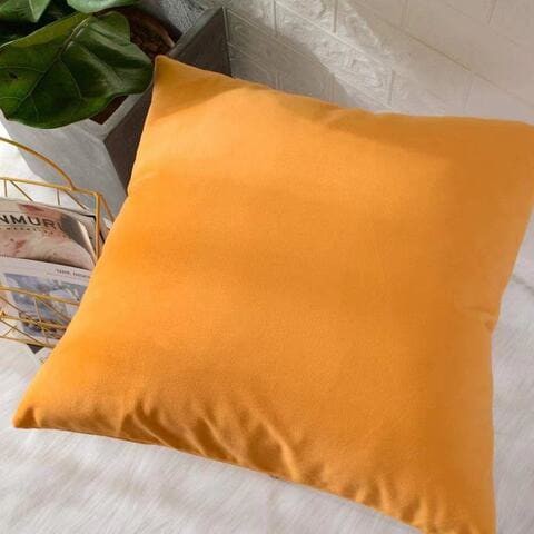 Square Throw Pillow Solid Color Decorative Square Soft Cushion 45x45centimeter