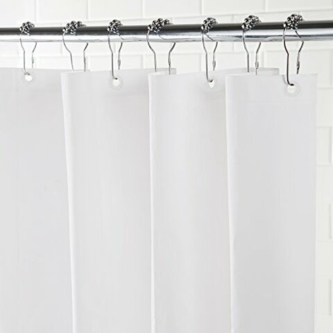 Kenney Lightweight Mildew-Resistant Peva Shower Curtain Liner, 70&quot; W X 72&quot; H, White