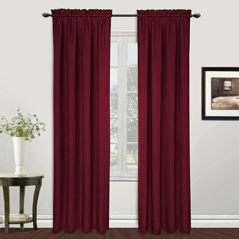 United Curtain Metro Woven Window Curtain Panel, 54 By 72-Inch, Burgundy