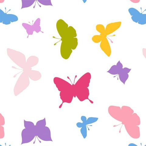 Butterflies  Blackout Roller Blinds W: 150cm H: 200cm