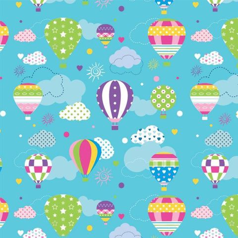 BalloonsBlackout Roller Blinds W: 90cm H: 200cm