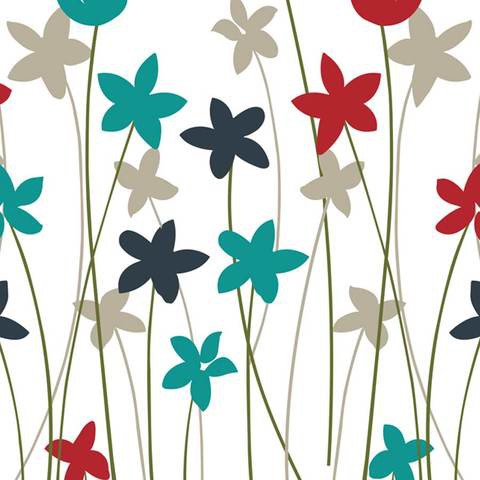 Borderflower Blush  Blackout Roller Blinds W: 200cm H: 200cm