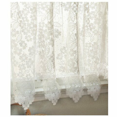 Heritage Lace Dogwood 55-Inch By 18-Inch Drop White Valance