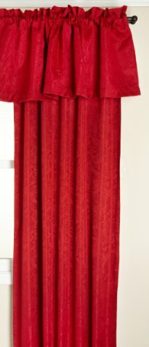 Style Master Stylemaster Gabrielle Foamback Valance, Crimson, 56 By 17-Inch