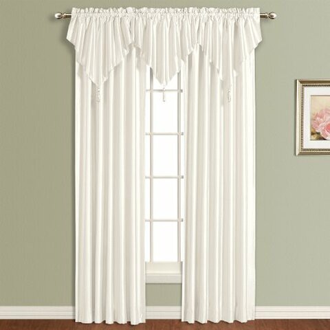 United Curtain Anna Ascot Valance, 42 By 24-Inch, White