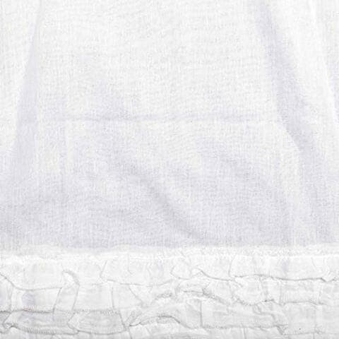 Vhc Brands Classic Country Farmhouse Kitchen Window Curtains Ruffled Sheer Swag Pair, Soft White