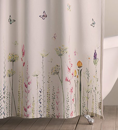 Maison D&#39; Hermine Botanical Fresh 100% Cotton Shower Curtain With 12 Button Holes (72&quot;X72&quot;)