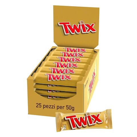 Twix Twin Chocolate Bars 50g x Pack of 25