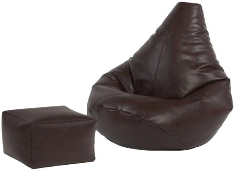 Comfy xl Bean Bag &amp; Footrest - Marroon