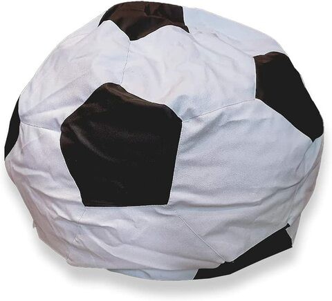 Luxe Decora - Football Bean Bag White &amp; Black