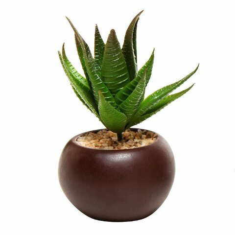 MyGift Potted Artificial Mini Succulent Plants, Set of 3