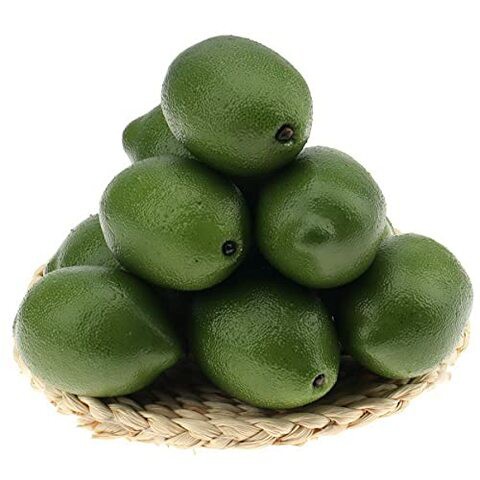 Gresorth 8pcs Artificial Lifelike Simulation Green Lemon Decoration Fake Fruit House Kitchen Party Decorative Props