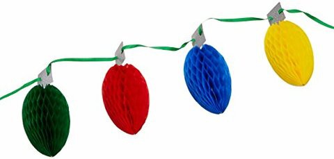 Amscan 220213 Honeycomb Tissue Lightbulb Garland | Christmas Decoration | 1 Pack