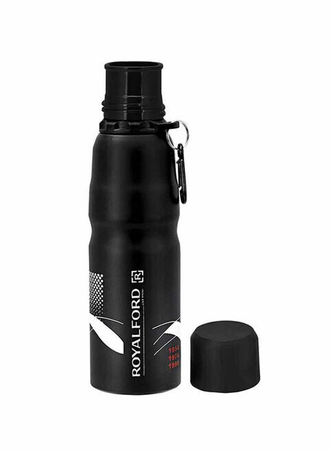 Royalford Stainless Steel Sport Bottle Black 750ml