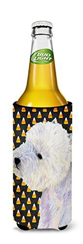 Caroline&#39;s Treasures Lh9056Muk Westie Candy Corn Halloween Portrait Ultra Beverage Insulators For Slim Cans, Slim Can, Multicolor