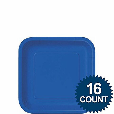 Unique Industries Party Tableware, 6 7/8-Inch, Royal Blue