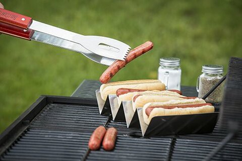 Tablecraft Bbq Stainless Steel Hot Dog Prep Tray, Silver, Medium