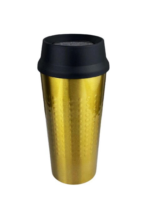 Thermal Cup Stainless Steel, Vacuum Insulated Travel Tumbler, Durable Insulated Coffee Mug, Thermal Cup with Double Partition SEALING Ring - 360ml (GOLD)