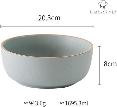 Siena Dinnerware Collection  High End Ceramic Dinner Sets  Dinner Plates (Grey, Serving Bowl)