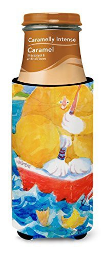 Caroline&#39;s Treasures 6014Muk Big Orange Tabby Fishing Ultra Beverage Insulators For Slim Cans, Slim Can, Multicolor