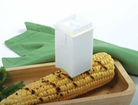 Happy Sales Corn Butter Spreader (Set of 2), White