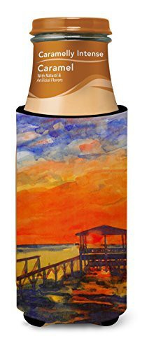 Caroline&#39;s Treasures 6076Muk Sunset At The Dock Ultra Beverage Insulators For Slim Cans, Slim Can, Multicolor