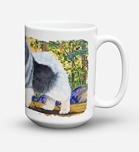 Caroline&#39;s Treasures Ss8127Cm15 Keeshond Dishwasher Safe Microwavable Ceramic Coffee Mug 15 Ounce, 15 Ounce, Multicolor