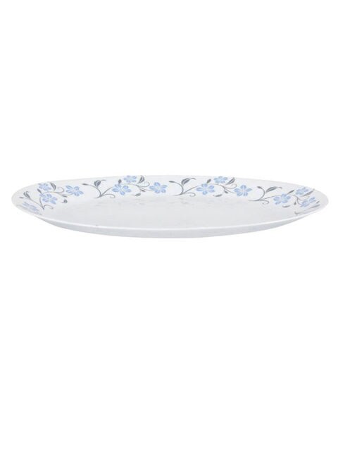 Delcasa Ergonomic Design Quarter Plate White/Blue/Black 190millimeter