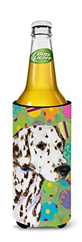 Caroline&#39;s Treasures Ss4814Muk Dalmatian Easter Eggtravaganza Ultra Beverage Insulators For Slim Cans, Slim Can, Multicolor