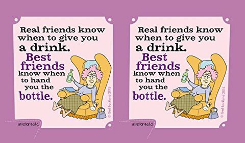 Tree-Free Greetings 16-Ounce Cool Cup with Reusable Straw, Aunty Acid Give Me The Bottle