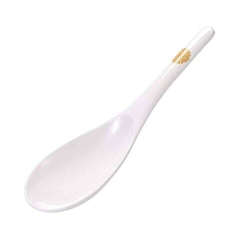 Servewell Golden Leaves Serving Spoon White 21cm