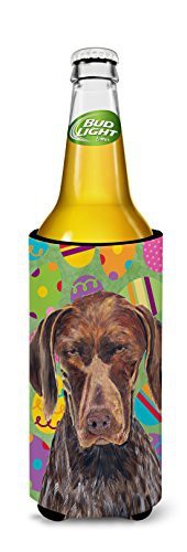 Caroline&#39;s Treasures Sc9475Muk German Shorthaired Pointer Easter Eggtravaganza Ultra Beverage Insulators For Slim Cans, Slim Can, Multicolor