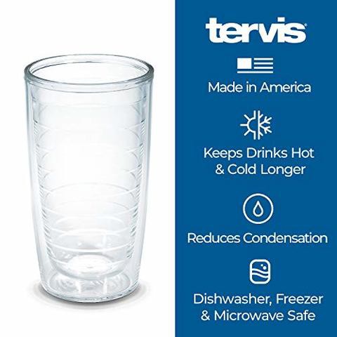 Tervis Hummingbirds Wrap 16Oz Tumbler With Fuchsia Lid, Clear -