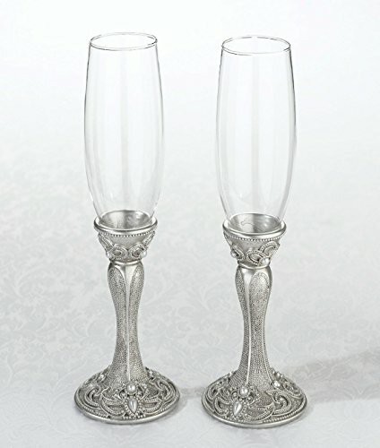 Lillian Rose Elegant toasting glasses, 9.75, Clear