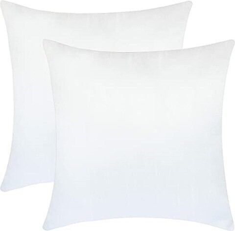 Comfy Set of 2 Cotton Cushion - White