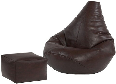 Comfy xl Bean Bag &amp; Footrest - Black