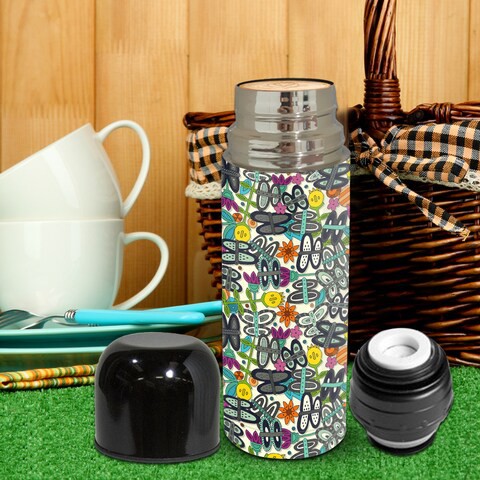 Sharon Turner: butterfly pop garden Thermos Flask