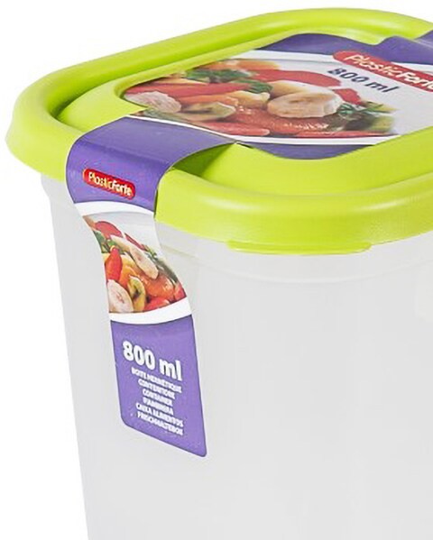 PLASTIC FORTE 800ML SQUARE HERMETIC FOOD CONTAINER 11655