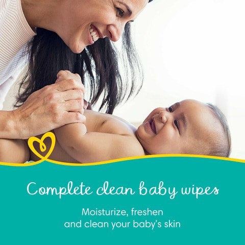 Pampers Complete Clean Baby Wipes with 0% Alcohol 64 Wipe Count