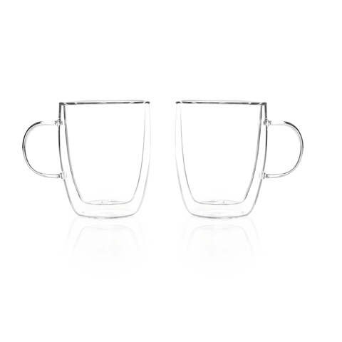 2PCS Double Walled Glass Tea Cup