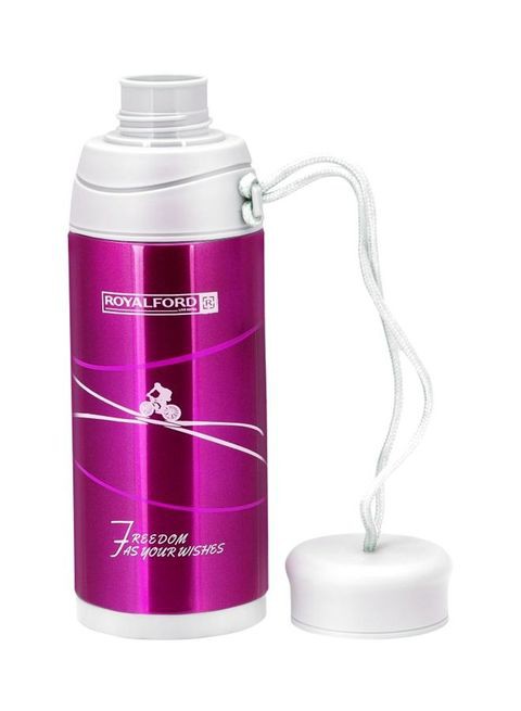 ROYALFORD Stainless Steel Vacuum Bottle Pink/White 320ml