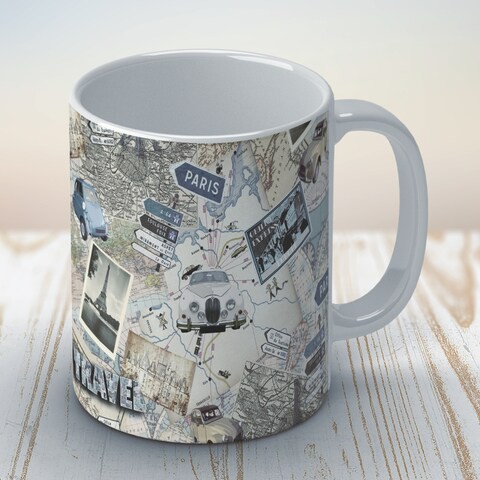 Linda Wood: Travel Map Coffee Mug