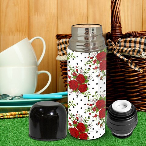 Red Roses Thermos Flask