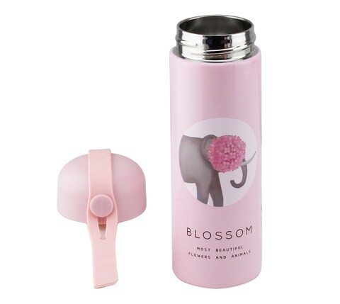 NESSAN 350ML STAINLESS STEEL VACCUM FLASK, PINK, AB-5836/24