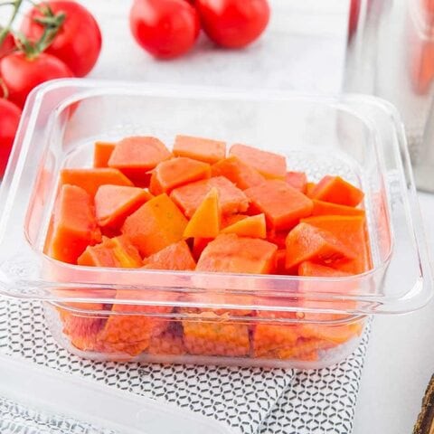 Restaurantware Cold Food Pan - Plastic Cold Food Storage Container - 1/6 Size - 2.5&quot; Deep - Clear - 1Ct Box - Met Lux