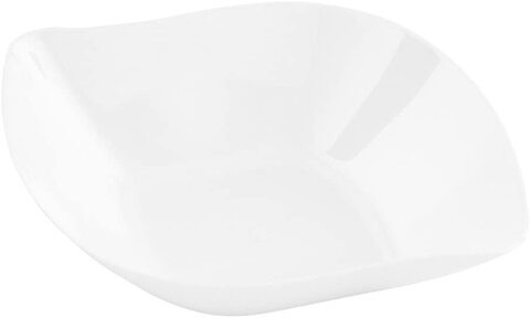 Restaurantware Comma Plate, White Plastic Wavy Plate - Elegant, Perfect For Cocktail Parties And Catered Events - Premium Plastic - 3.5 Inches - 100Ct Box